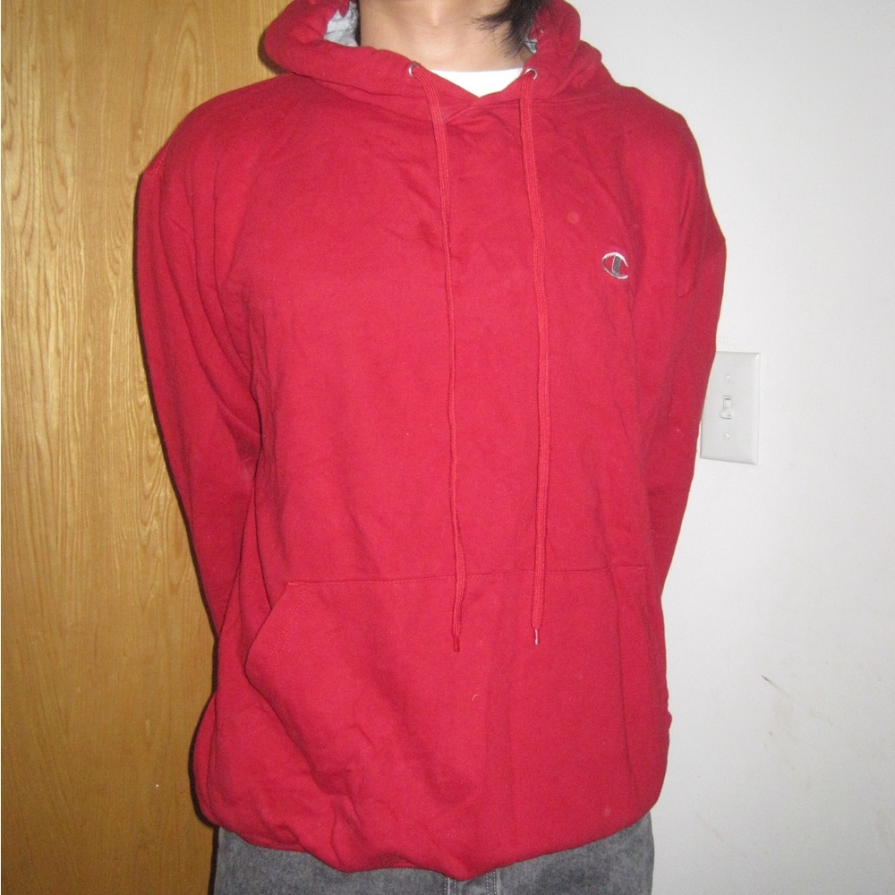 Champion Red Sweatshirt Classic Pullover Hoodie